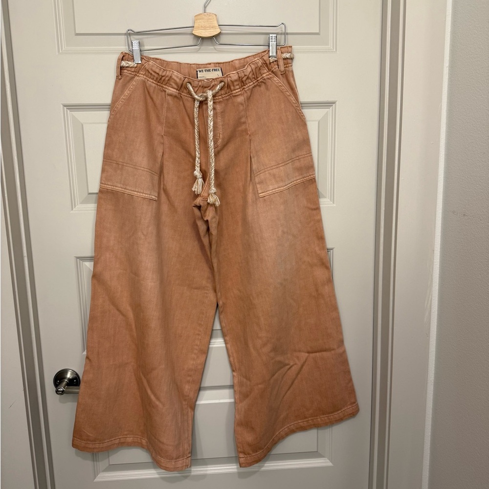 Free People Wide Leg Pants with Rope Tie